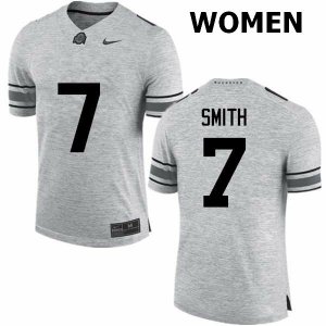 NCAA Ohio State Buckeyes Women's #7 Rod Smith Gray Nike Football College Jersey WKJ2845XF